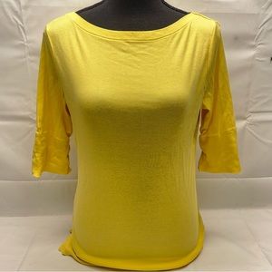 Women’s Lauren Ralph Lauren Yellow Blouse Top Size Medium